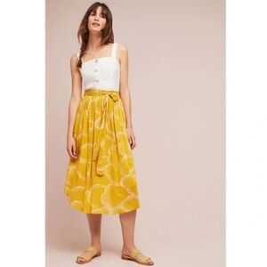 Anthropologie Staycation Printed Skirt